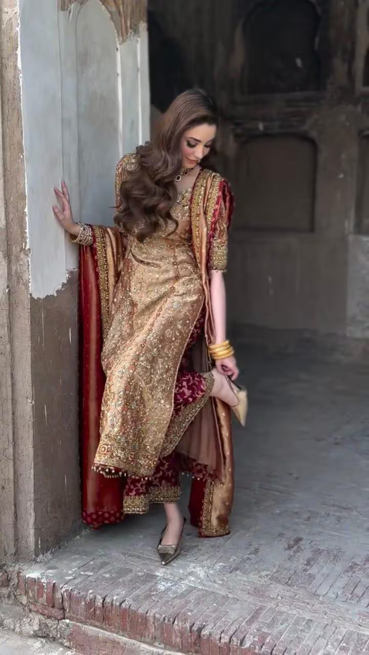 Custom-Stitched Luxury Wedding Dress | Elegant South Asian Formal Wear