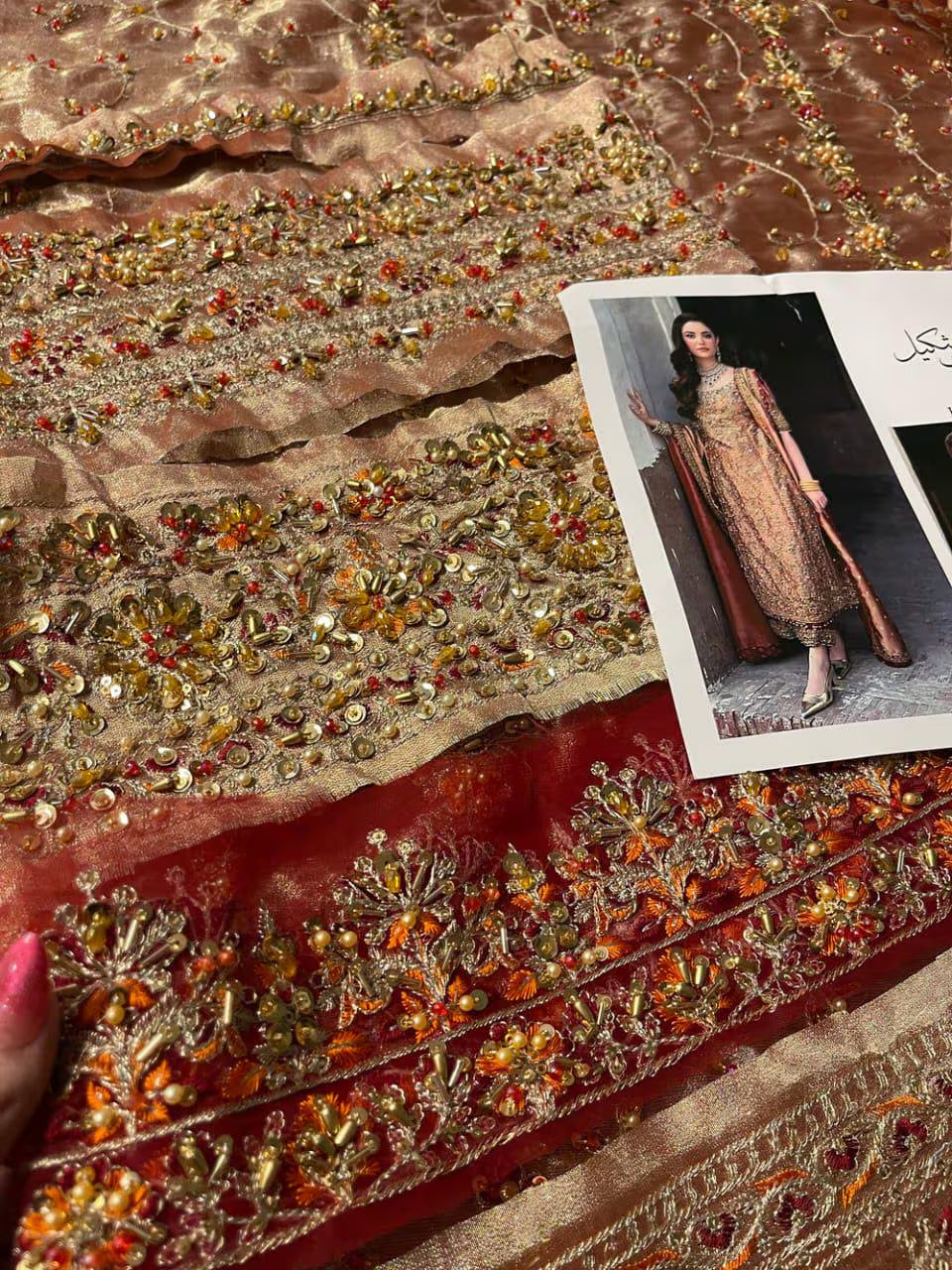 Custom-Stitched Luxury Wedding Dress | Elegant South Asian Formal Wear